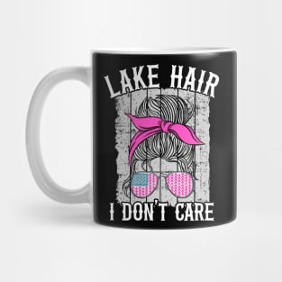 Lake Hair I Don't Care Funny Lake Life Mug